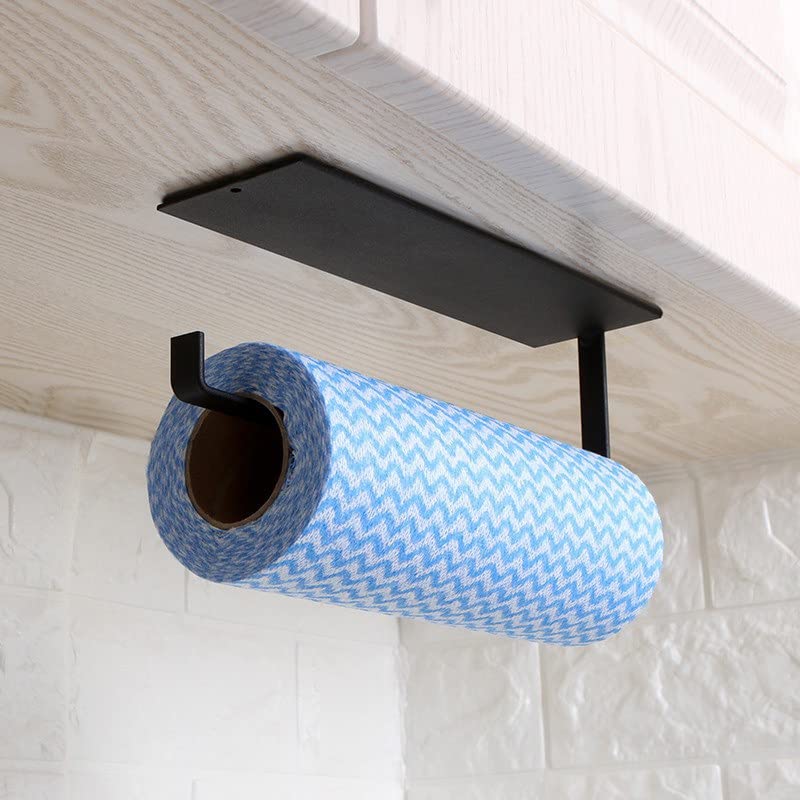 LIRUXUN Paper Towel Holder Mounted Roll Paper Rag Storage Rack Kitchen Shelf Bathroom Towel Hanger Rack ( Color : D )