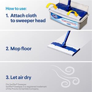 Clorox Disinfecting Wet Mopping Cloths, Disposable Mop Heads, Multi-Surface Floor Mop, Rain Clean Scent, 24 Wet Refills (Pack of 2)