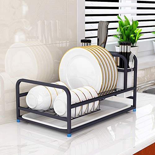 PDGJG Multifunctional Dish Drainer Cutlery Cup Drying Holder Rack Stainless Steel Drainer Tray Kitchen for Kitchen Ware ( Color : D )