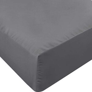 utopia bedding queen fitted sheet – bottom sheet – deep pocket – soft microfiber -shrinkage and fade resistant-easy care -1 fitted sheet only (grey)