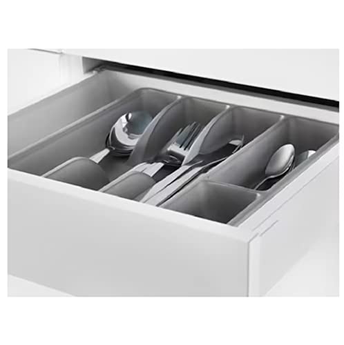 I-K-E-A SMÄCKER Kitchen Organizer Flatware Tray Utensil Holder Gray 12x10 ''