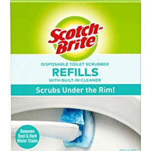 Scotch-Brite Disposable Toilet Scrubber Refills, Removes Rust & Hard Water Stains, 10 Disposable Refills