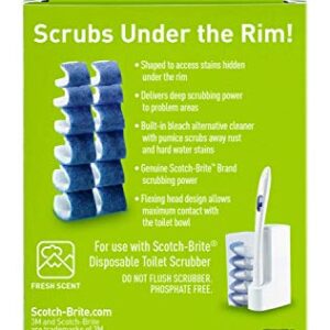 Scotch-Brite Disposable Toilet Scrubber Refills, Removes Rust & Hard Water Stains, 10 Disposable Refills