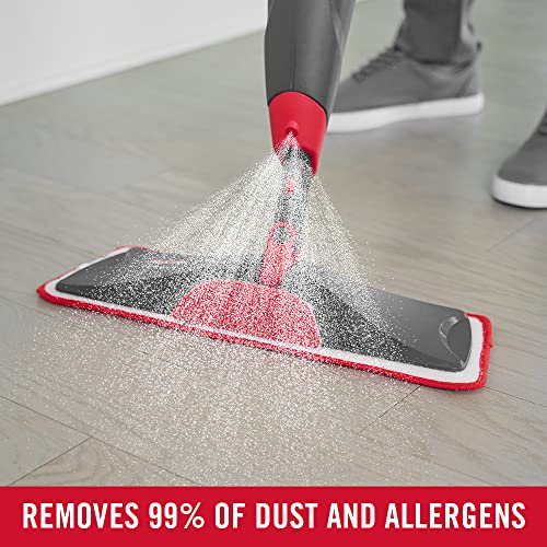 Rubbermaid Reveal Spray Microfiber Floor Cleaning Kit for Laminate & Hardwood Floors, Spray Mop with Reusable Washable Pads, Commercial