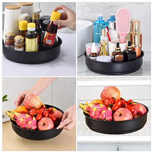 DOITOOL Rotating Spice Racks for Pantry Steel Lazy Susans Organizer Decorative Trays Storage Containers Organizer for Kitchen Snacks Bathroom