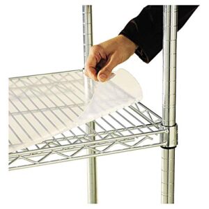 alera sw59sl4818 shelf liners for wire shelving, clear plastic, 48w x 18d, 4/pack