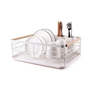 PDGJG Metal Paint Sink Drain Rack Kitchen Shelves Supplies Storage Sink Dish Rack Dish Drainer Accessories Organizer