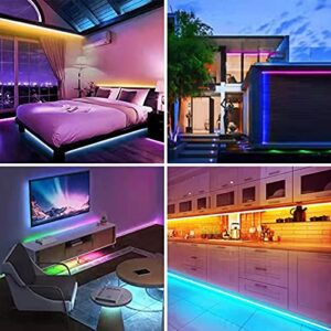 100ft Led Lights for Bedroom, APP Control Music Sync Color Changing,Ultra Long RGB 5050 Led Strip Lights with 44Keys IR Remote for Christmas Room Home Decoration