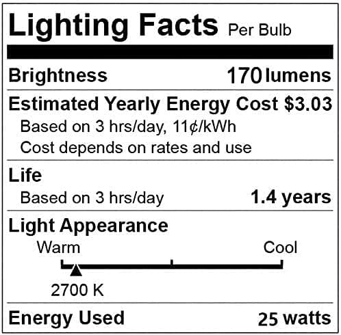 Wax Warmer Bulbs 6 Pack, G50 25 Watt Light Bulbs for Full Size Scentsy Warmers, E12 Base G16.5 Globe Clear scentsy Bulb for Candle Wax Warmer, Long Lifespan, 120 Volt