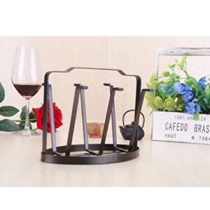 TOPBATHY 1 Pc Iron Drain Cup Holder Glass Cup Shelf Cup Storage Rack Coffee Mug Hanger for Restaurant Kitchen