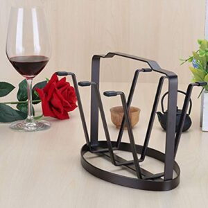 TOPBATHY 1 Pc Iron Drain Cup Holder Glass Cup Shelf Cup Storage Rack Coffee Mug Hanger for Restaurant Kitchen