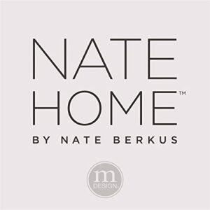 Nate Home by Nate Berkus 6-Bottle Water and Wine Bottle Organizer | Free Standing Plastic Holder for Fridge, Kitchen, Cabinet, Pantry Storage from mDesign - Clear/Polished Stainless Steel