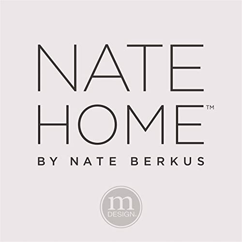 Nate Home by Nate Berkus 6-Bottle Water and Wine Bottle Organizer | Free Standing Plastic Holder for Fridge, Kitchen, Cabinet, Pantry Storage from mDesign - Clear/Polished Stainless Steel