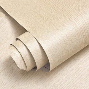 motishi beige oak wood grain wallpaper self adhesive shelf liner dresser drawer cabinet sticker 15.7”x79”