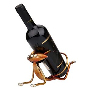 Too-arts Yoga Cat Metal Sculpture Wine Bottle Rack Holder Handwork Crafts