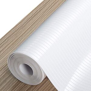 sinhrinh drawer and shelf liner, 12in x 10ft non slip non adhesive cabinet liner for kitchen and desk – white ribbed