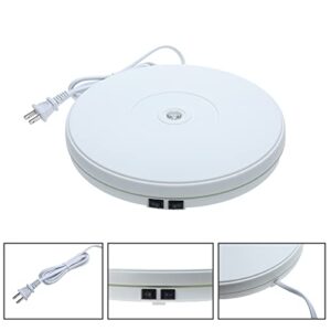 Erfo Motorized Rotating Turntable with LED, 10inch/25cm Diameter Electric Display Turn Stand, 360 Degree Rotation for Showing Jewelry, Watch, Digital Product, Wine, Collectibles (White)