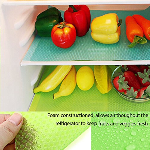 Sulimy Refrigerator Pad 6PCS Shelf Liners Can Be Cut Refrigerator Mats Pad Multifunctional Fridge Pads Closet Cabinet Drawer Table Placemats