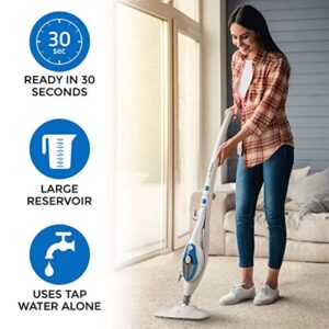 PurSteam Steam Mop Cleaner 10-in-1 with Convenient Detachable Handheld Unit, Laminate/Hardwood/Tiles/Carpet Kitchen - Garment - Clothes - Pet Friendly Steamer Whole House Multipurpose Use