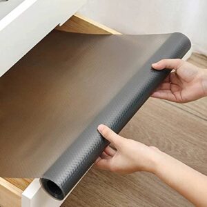 shelf liners for kitchen cabinets refrigerator liners waterproof & oil-proof cupboard liner non-slip drawer mats eva non adhesive fridge liner for shelves pantry bookshlef dresser 17.7 inches x 19.7ft