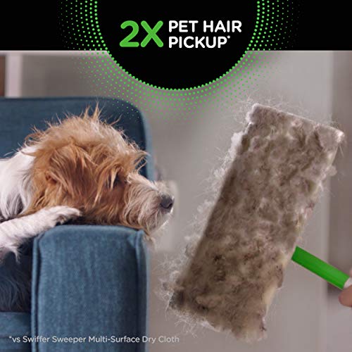 Swiffer Sweeper Pet, Heavy Duty Dry Sweeping Cloth Refills with Febreze Odor Defense, 32 Count