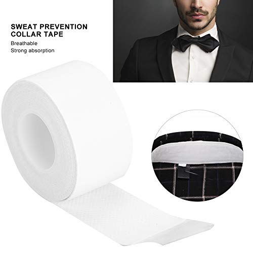 Collar Protector Sweat Pads, Disposable Sweat Prevention Adhesive White Self-Adhesive Anti-Dirty Neck Liner Tape Patches Shielding