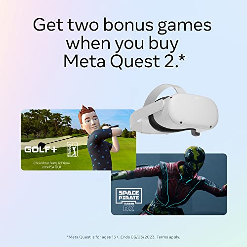 Meta Quest 2 — Advanced All-In-One Virtual Reality Headset — 128 GB Get Meta Quest 2 with GOLF+ and Space Pirate Trainer DX included