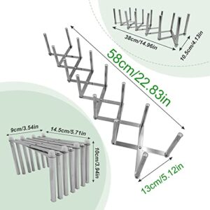 Pot Lid Organizer, Pot and Pan Organizers Rack-kitchen Cabinet Organizers and Storage, Stainless Steel Kitchen Organizer Rack Holder Shelves, 6 Slots for Storage of Skillets Frying or Sauce Pans