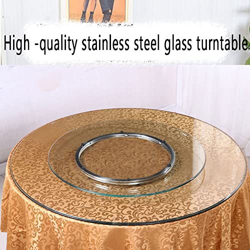 WEBUP Round Glass Tabletop Lazy Susan Rotating Serving Tray Heavy Duty Turntable For Dining Table, 26in/30in/34in/38in Large Swivel Plate, Transparent (Size : 78cm/30inch)