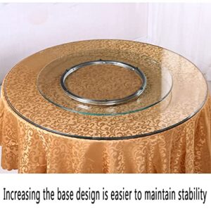 WEBUP Round Glass Tabletop Lazy Susan Rotating Serving Tray Heavy Duty Turntable For Dining Table, 26in/30in/34in/38in Large Swivel Plate, Transparent (Size : 78cm/30inch)