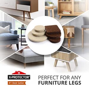 Felt Furniture Pads X-PROTECTOR 133 PCS Premium Furniture Pads - Felt Pads Furniture Feet Best Wood Floor Protectors - Protect Your Hardwood & Laminate Flooring!