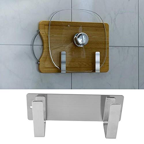 Pot Lid Rack Holder Stainless Steel Pot Lid Organizer Wall Mounted Design Pan Lid Organizer Cutting Board Holder for Place Pot Covers, Cutting Boards,Bakeware Dish Plate,Serving Trays(7.9*3.2in)