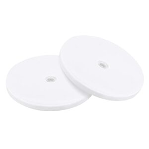 MECCANIXITY 7inch Rotating Swivel Stand with Steel Ball Bearings Lazy Susan Base Turntable for Kitchen Corner Cabinets, White Pack of 2