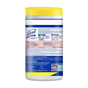 Lysol Disinfectant Wipes, Multi-Surface Antibacterial Cleaning Wipes, For Disinfecting and Cleaning, Lemon and Lime Blossom, 80 Count (Pack of 2)​