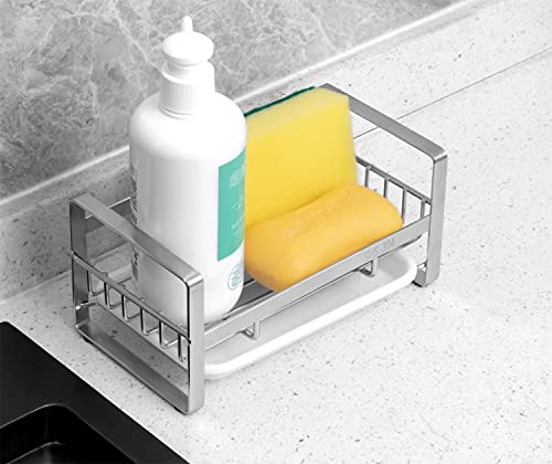 vastland Sponge Holder for Kitchen Sink, Sink Caddy - Kitchen Organizer for Dish Sponge,Soap,Brush and More