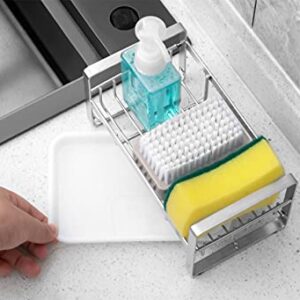 vastland Sponge Holder for Kitchen Sink, Sink Caddy - Kitchen Organizer for Dish Sponge,Soap,Brush and More