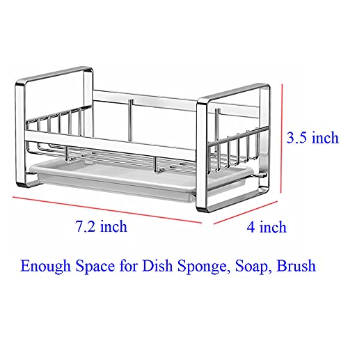 vastland Sponge Holder for Kitchen Sink, Sink Caddy - Kitchen Organizer for Dish Sponge,Soap,Brush and More