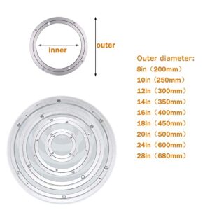 Lazy Susan Ball Bearing Turntable Base Bearing Hardware Heavy Duty Aluminum Alloy For Heavy Loads Silent For Glass, Granite Or Wood Kitchen Ding Table