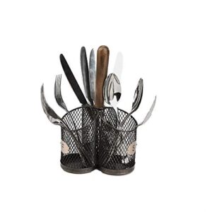 mind reader , cutlery, silverware organizer, utensil caddy, multi-purpose holder, silver, one size, black mesh