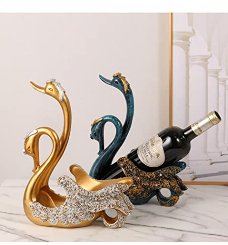 Wine Rack, Countertop Wine Bottle Holder, Freestanding Countertop Tabletop Wine Rack, Decorative Bottle Holder for Wine Storage, Display and Storage Accessories (Gold)