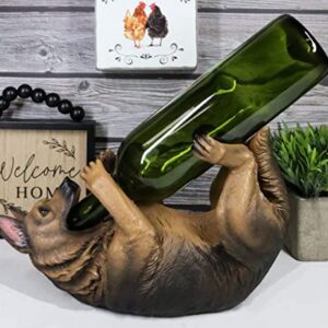 Ebros Lifelike Purebreed Pedigree Canine Adorable German Shepherd Dog Wine Bottle Holder Figurine Statue As Kitchen Wine Cellar Centerpiece Decor Storage Organizer (German Shepherd)