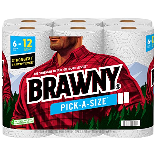 Brawny® Pick-A-Size® Paper Towels, 6 Double Rolls