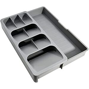 qnpqyx kitchen drawer organizer tray,silverware organizer storage tray,drawerstore compact cutlery expandable organizer for kitchen drawer holding flatware spoons forks