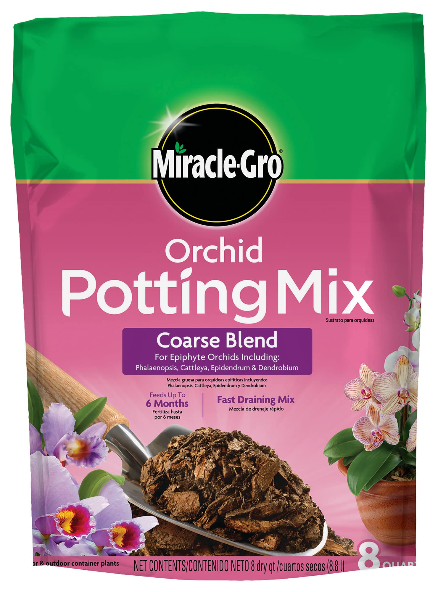 Miracle-Gro Orchid Potting Mix Coarse Blend, 8 qt.