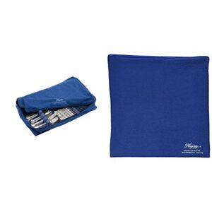 hagerty 19111 12-by-19-inch zippered drawer liner, blue & hagerty 19400 9-by-12-inch zippered holloware bag, blue