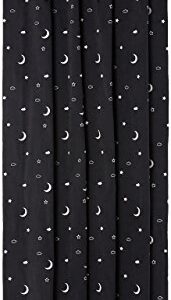 Amazon Basics Portable Window Blackout Curtain Shade with Suction Cups for Travel, Kids, and Baby Nursery - 50" x 78", Moon & Stars - 1-Pack