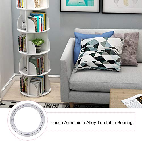 Heavy Duty Aluminium Alloy Turntable Bearing Furniture Rotating Bearing Turntable Round Dining Table Smooth Swivel Plate (Size:10Inch)