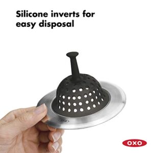 OXO Good Grips Silicone Sink Strainer, Black