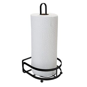 kitchen details industrial collection paper towel holder in matte black flat wire kitchen, 6.26″ x 6.5″ x 13.66″