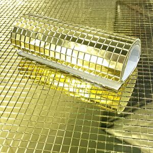self-adhesive mini square glass,2400pieces gold square mirrors mosaic tiles 5x5mm each